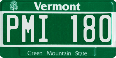 VT license plate PMI180