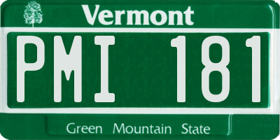 VT license plate PMI181