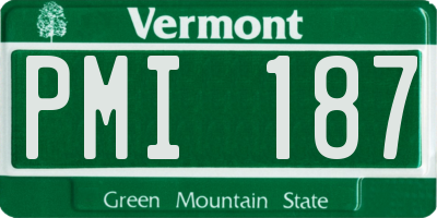 VT license plate PMI187