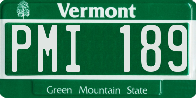 VT license plate PMI189