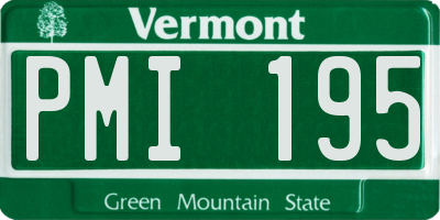 VT license plate PMI195