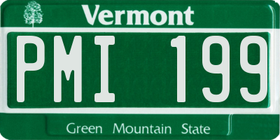 VT license plate PMI199