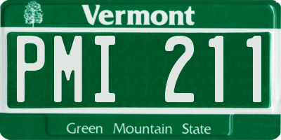 VT license plate PMI211