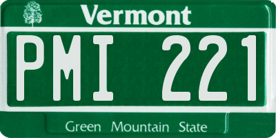 VT license plate PMI221