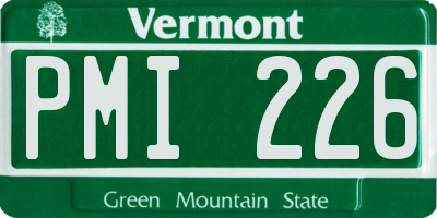 VT license plate PMI226