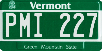 VT license plate PMI227