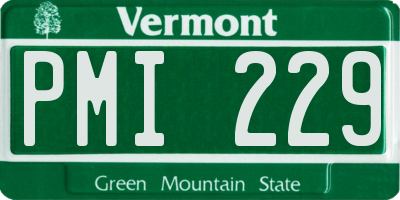 VT license plate PMI229