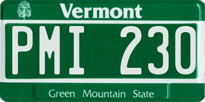 VT license plate PMI230