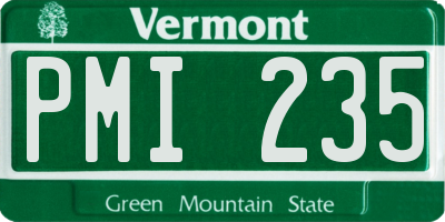 VT license plate PMI235