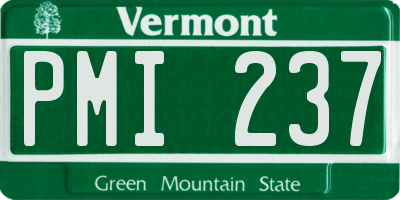 VT license plate PMI237