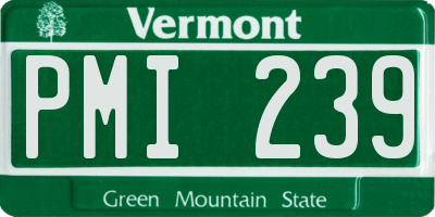 VT license plate PMI239