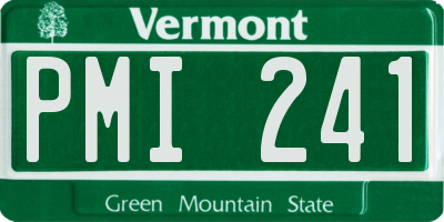 VT license plate PMI241