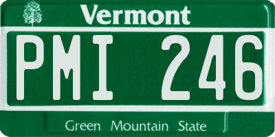 VT license plate PMI246