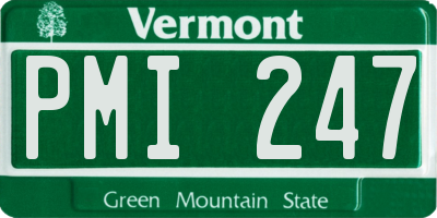 VT license plate PMI247
