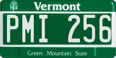 VT license plate PMI256