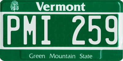 VT license plate PMI259