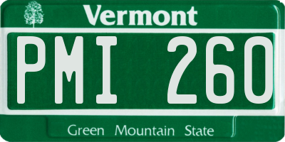 VT license plate PMI260