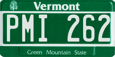 VT license plate PMI262