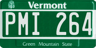 VT license plate PMI264