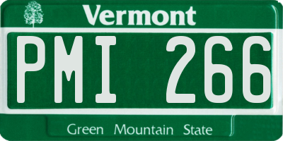 VT license plate PMI266