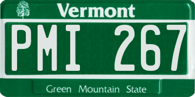 VT license plate PMI267