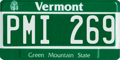 VT license plate PMI269