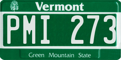 VT license plate PMI273