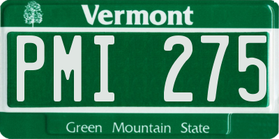 VT license plate PMI275