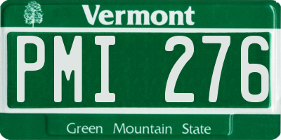 VT license plate PMI276