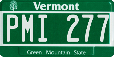 VT license plate PMI277