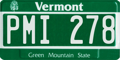 VT license plate PMI278