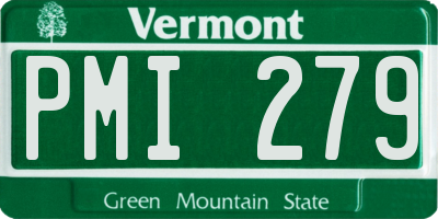 VT license plate PMI279