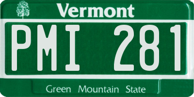 VT license plate PMI281