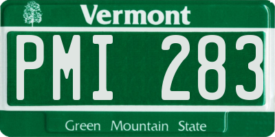 VT license plate PMI283