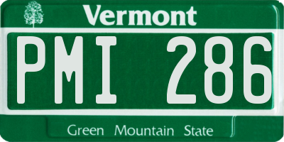 VT license plate PMI286