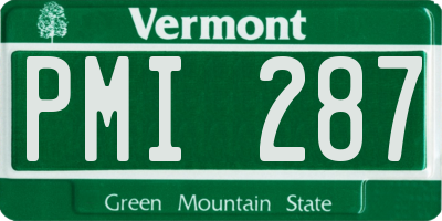 VT license plate PMI287