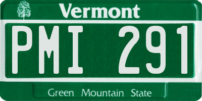 VT license plate PMI291