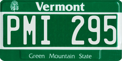 VT license plate PMI295