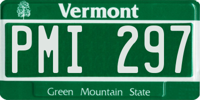 VT license plate PMI297