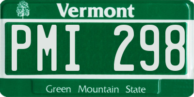 VT license plate PMI298