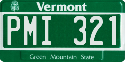 VT license plate PMI321