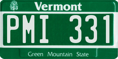 VT license plate PMI331