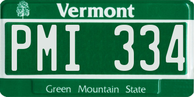VT license plate PMI334