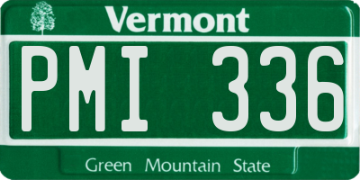 VT license plate PMI336