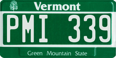 VT license plate PMI339