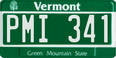 VT license plate PMI341