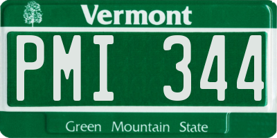 VT license plate PMI344