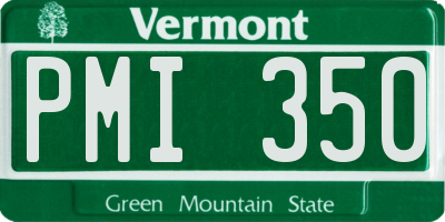 VT license plate PMI350
