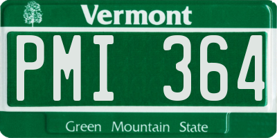 VT license plate PMI364
