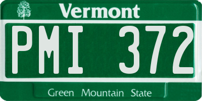 VT license plate PMI372